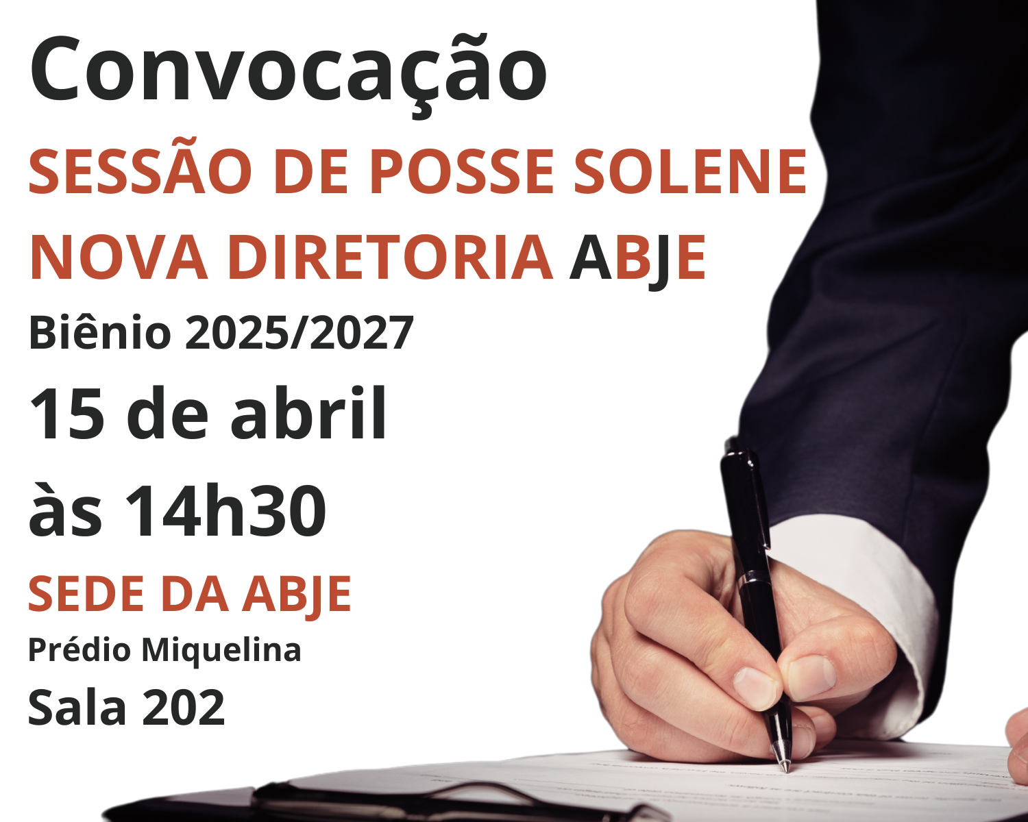 Convocação Posse Diretoria ABJE
